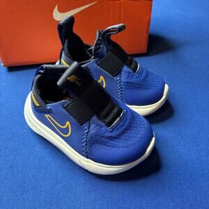 Nike Flex Plus Toddler Athletic Shoes Blue Yellow Size 3c CW7430-405 new in box